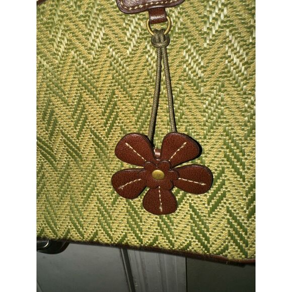 Relic Vintage Cottage Core Handwoven Bag with Wooden Handles and Crossbody Strap - Picture 5 of 13
